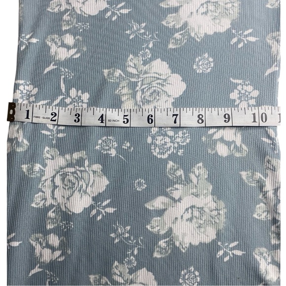 Rue21 Cottagecore Floral Maxi Bodycon Dress with Slit in Blue (XS) - Picture 6 of 8